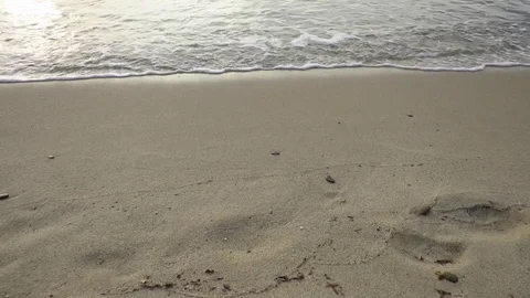 Wave wave motion of the sea on the beach Vídeo Stock 81180064