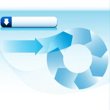 Wave wheel process chart Stock Illustration