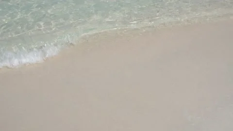 Wave on the white sand beach. Stock Footage 152546764