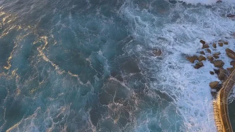 Wave White Wash Stock Footage 79705669