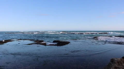 Wave within the waves. Beautiful view of the ocean. Stock Footage 292500201