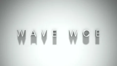 Wave Woe 3D title animation with shadows on a white background Stock Footage 296050395