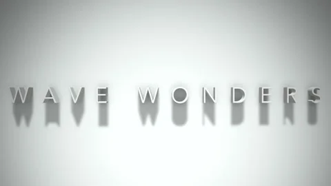 Wave wonders 3D title animation with shadows on a white background Stock Footage 298005147