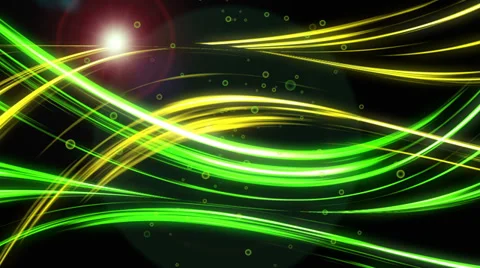Wave Yellow Green Video stock 35722796