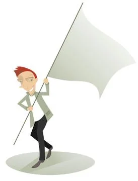 Waved banner Stock Illustration