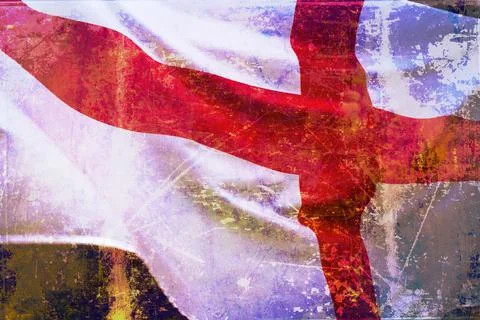 Waved flag of England Stock Photos