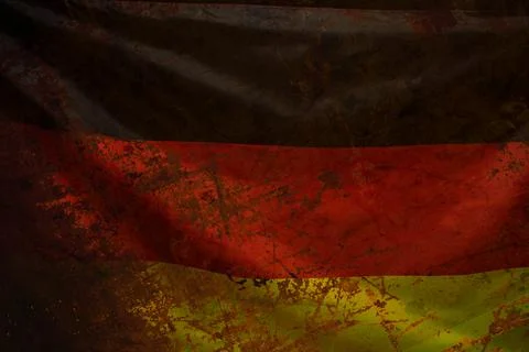 Waved german flag Foto stock