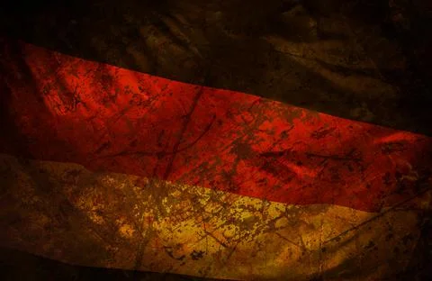 Waved german flag Stock Photos