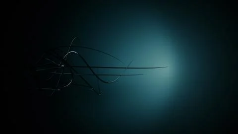 Waved organic lines on gradient background, black colour and steel style Stockillustratie