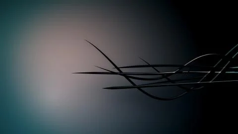 Waved organic lines on gradient background, black colour and steel style Stock Illustration