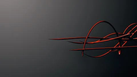 Waved organic lines on gradient background, black colour and steel style Illustrazione stock