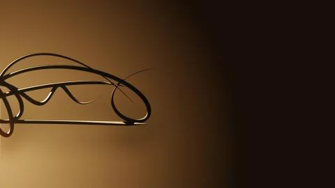Waved organic lines on gradient background, black colour and steel style Illustrazione stock