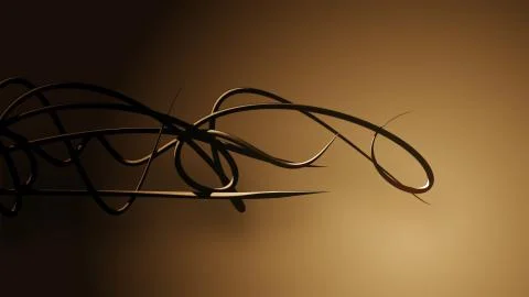 Waved organic lines on gradient background, black colour and steel style Stock Illustration