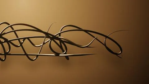 Waved organic lines on gradient background, black colour and steel style Illustrazione stock