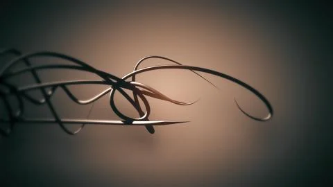 Waved organic lines on gradient background, black colour and steel style Stock Illustration