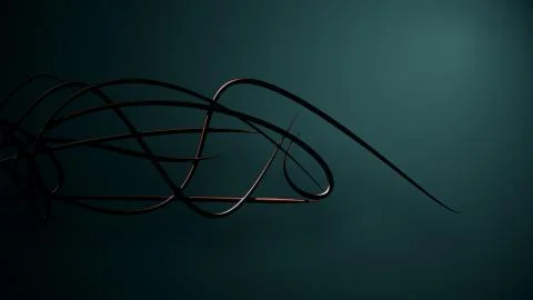 Waved organic lines on gradient background, black colour and steel style Stockillustratie
