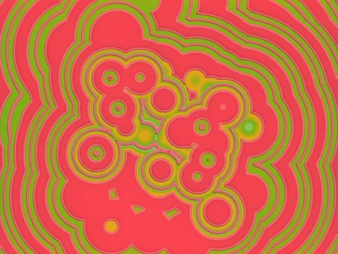 Waved pattern of expanding circles like a circles on water 3d illustration Stock Illustration