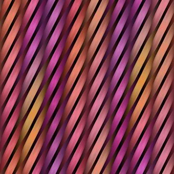 Waved ribbons of gift wrapper, seamless background. Pattern with shiny ribbon Stock Photos