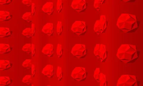 Waved surface decoreted by abstract geometry shape pattern. 3D render イラスト素材