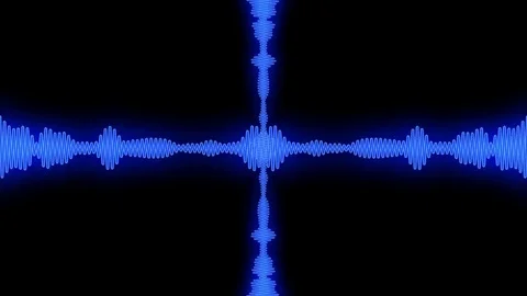 Waveform and Mirror Cross Blue Video stock 81651114