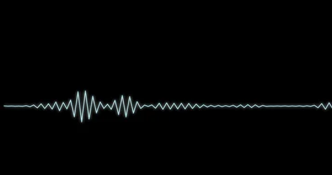 Waveform animation - Audio spectrum Analog light blue 1 Video stock 129746741