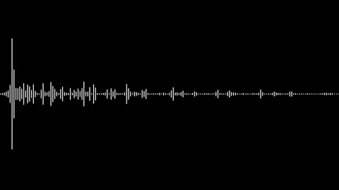 Waveform Audio. Black and white sound wa... | Stock Video | Pond5