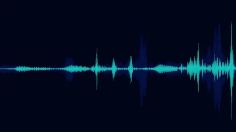 Waveform Audio Sound waves moving. volume audio frequency wave spectrum. Stock Footage 246955651