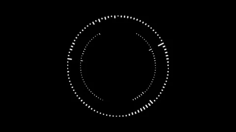 Waveform Audio Spectrum circular loop of rhythmic white audio frequency sound 스톡 동영상 129866014