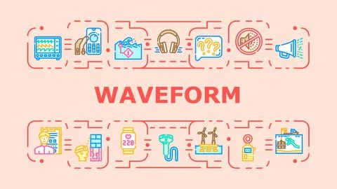 Waveform banner icon vector illustration Stock Illustration
