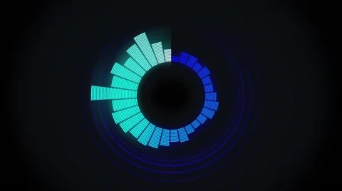 Waveform  circle blue Video stock 67857321