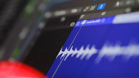 Waveform editing on a computer Stock Footage 306949849