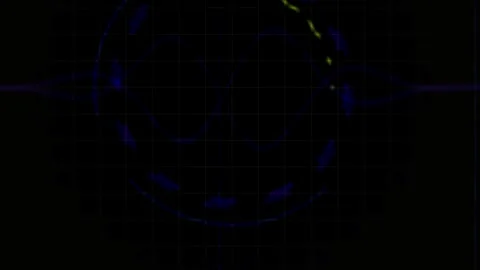 Waveform Glowing Blue Line on Grid for Futuristic Technology and Science Co.. Stock Footage 343773057
