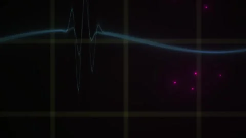 Waveform graph with grid background. Stock Footage 335428306
