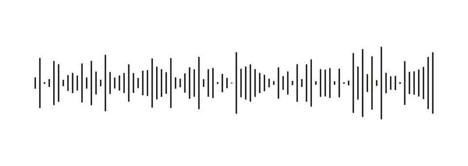Waveform graphic pattern. Equalizer symbol. Stock Illustration