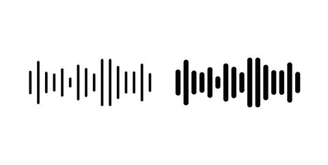 Waveform icon Illustration designs pack for Web Stock Illustration