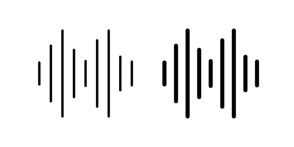 Waveform icon symbol. Flat and Stroke Vector illustration Stock Illustration