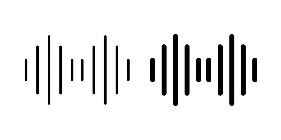 Waveform icon vector, symbol, logo illustrations Stock Illustration