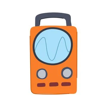 Waveform oscillograph cartoon vector illustration イラスト素材