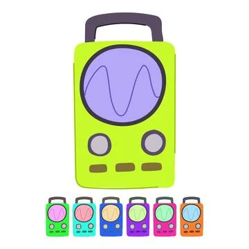 Waveform oscillograph vector cartoon graphic Illustrazione stock