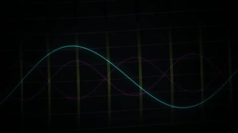 Waveform pattern on black background. Stock Footage 340042959