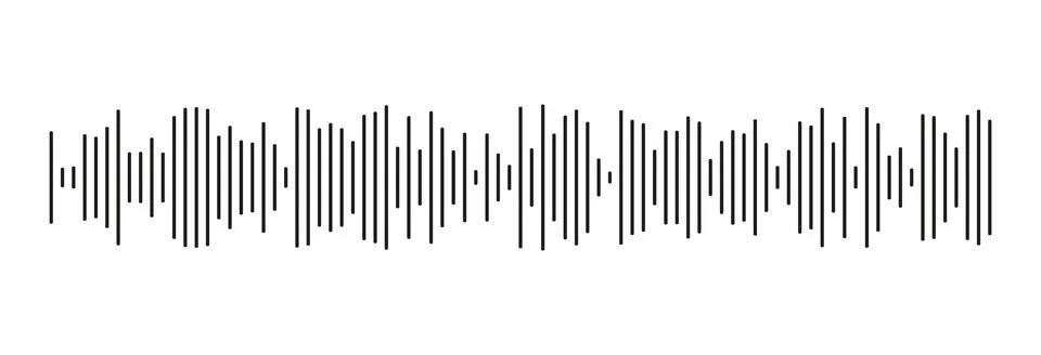 Waveform pattern. Element for mobile messenger, podcast online radio, app, music Stock Illustration