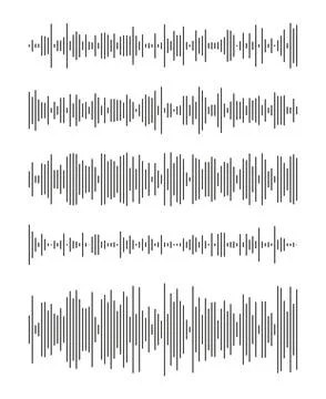 Waveform patterns. Music player or app. 스톡 일러스트