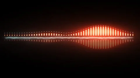 Waveform Pulsing In Motion, Bright Futuristic Technological Audiovisual Element Video stock 146137879