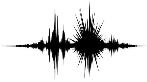 Waveform sound representation Stock Illustration