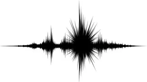 Waveform sound representation Stock Illustration