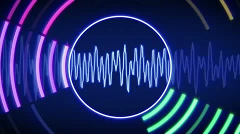 Waveform technology loopable animation Stock Footage 20528087