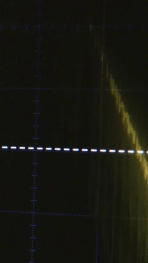 Waveforms On The Oscilloscope Display. Oscilloscope In The Workplace. Vertical. Video stock 268110677
