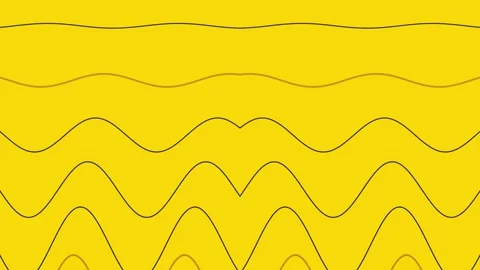Waveforms Pattern Background Animation Yellow Aesthetic Minimal Style Stock Footage 333558331