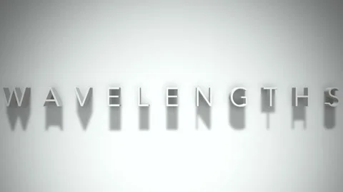 Wavelengths 3D title animation with shadows on a white background Video stock 296693130
