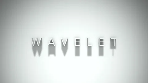 Wavelet 3D title animation with shadows on a white background Stock Footage 297386622